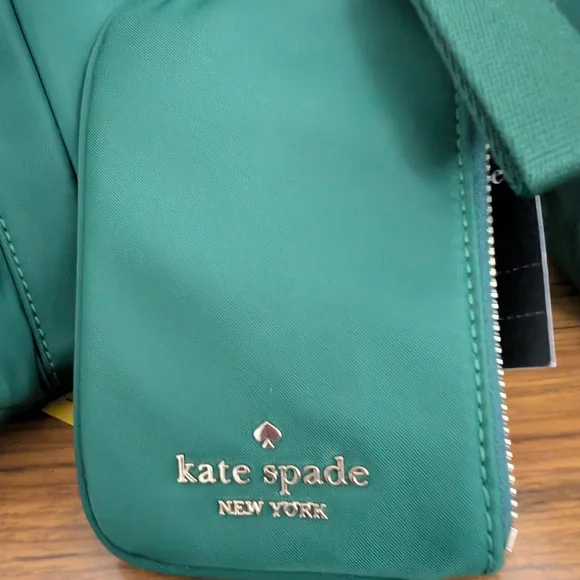 Kate Spade Green Backpack, Wallet, And Makeup Bag - Retails $467 - Picture 4 of 8